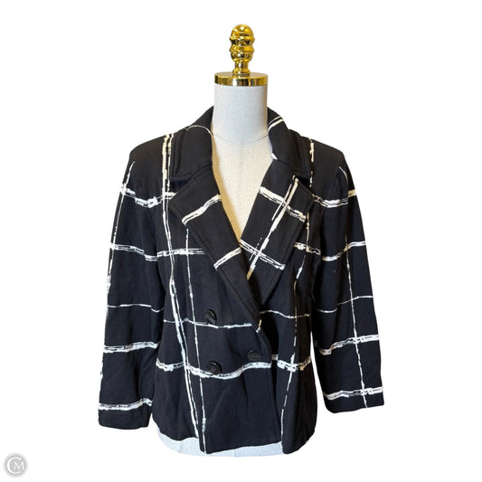 Jacket Other By Chicos In Black & White, Size: L
