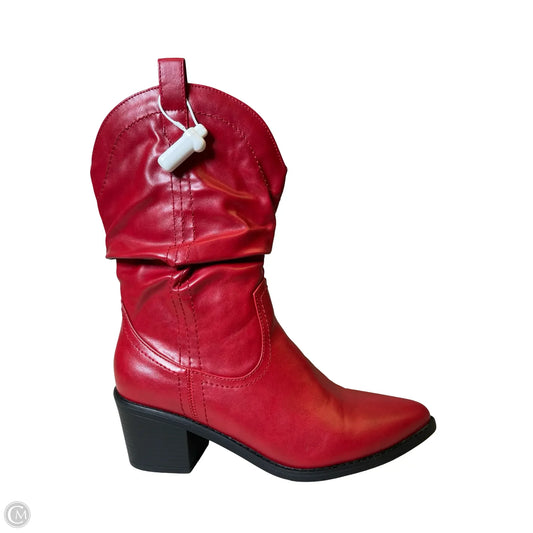 Boots Western By Dream Pairs In Red, Size: 10