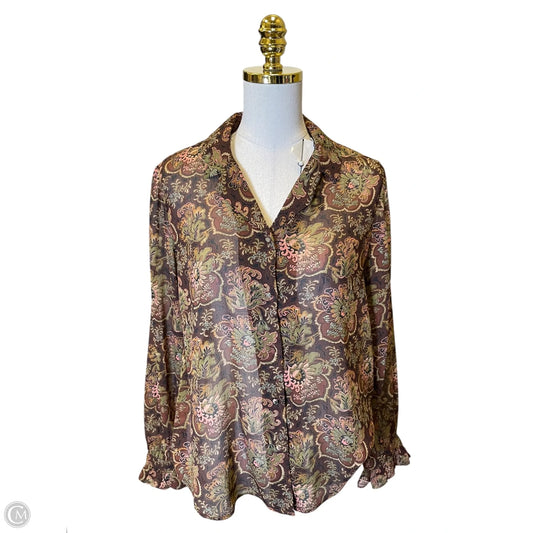 Top Long Sleeve By Truth In Multi-colored, Size: L