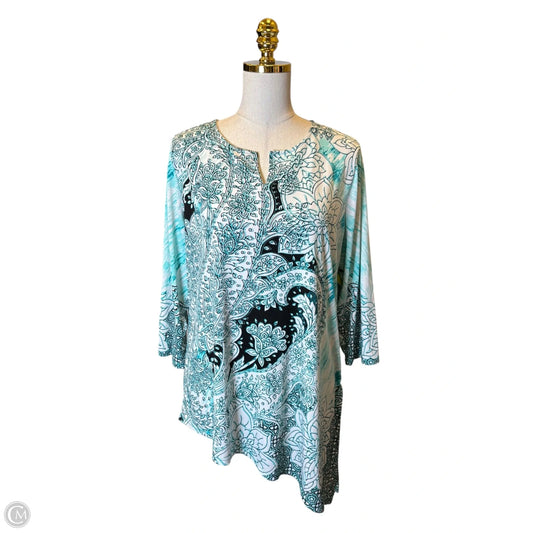 Top 3/4 Sleeve By Easywear By Chicos In Multi-colored, Size: L