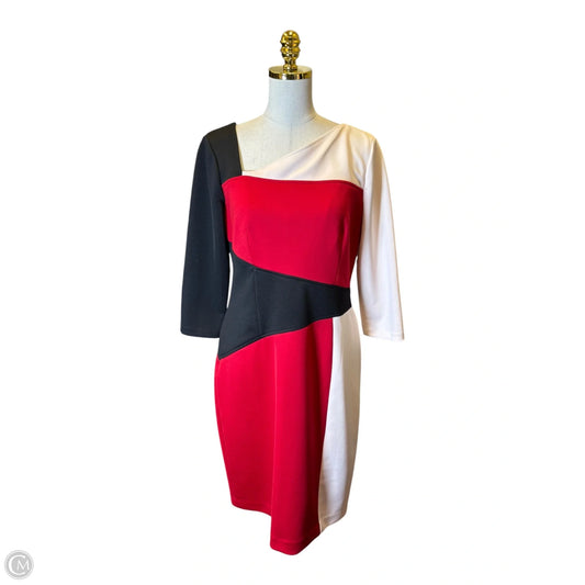 Dress Casual Midi By Maggy London In Multi-colored, Size: 14