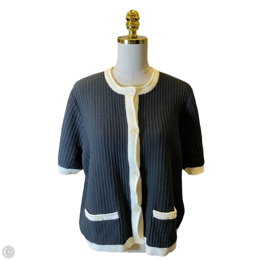 Sweater Short Sleeve By J. Crew In Black & White, Size: Xxl