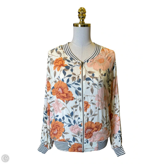 Sweatshirt Collar By Saltwater Luxe In Floral Print, Size: L