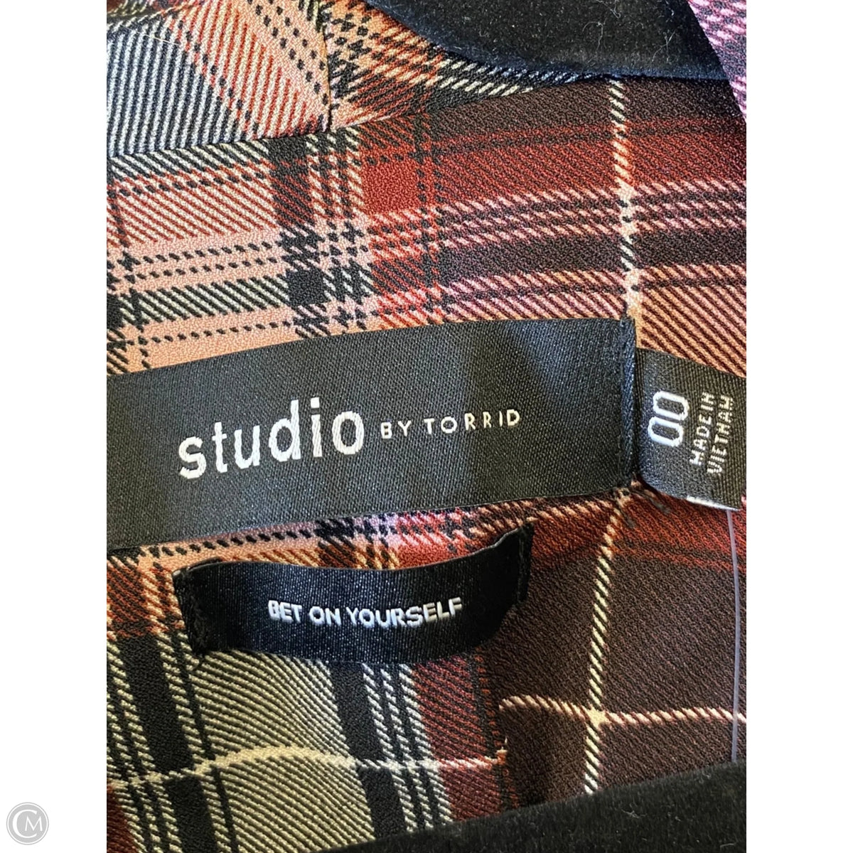 Blazer By Torrid In Plaid Pattern, Size: L