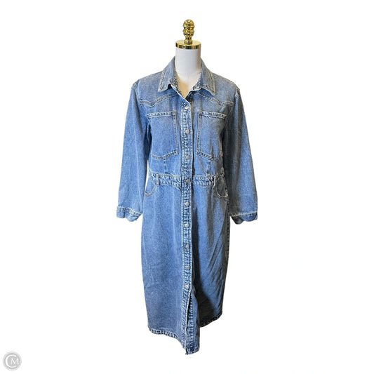 Dress Casual Maxi By Future Collective In Blue Denim, Size: 14
