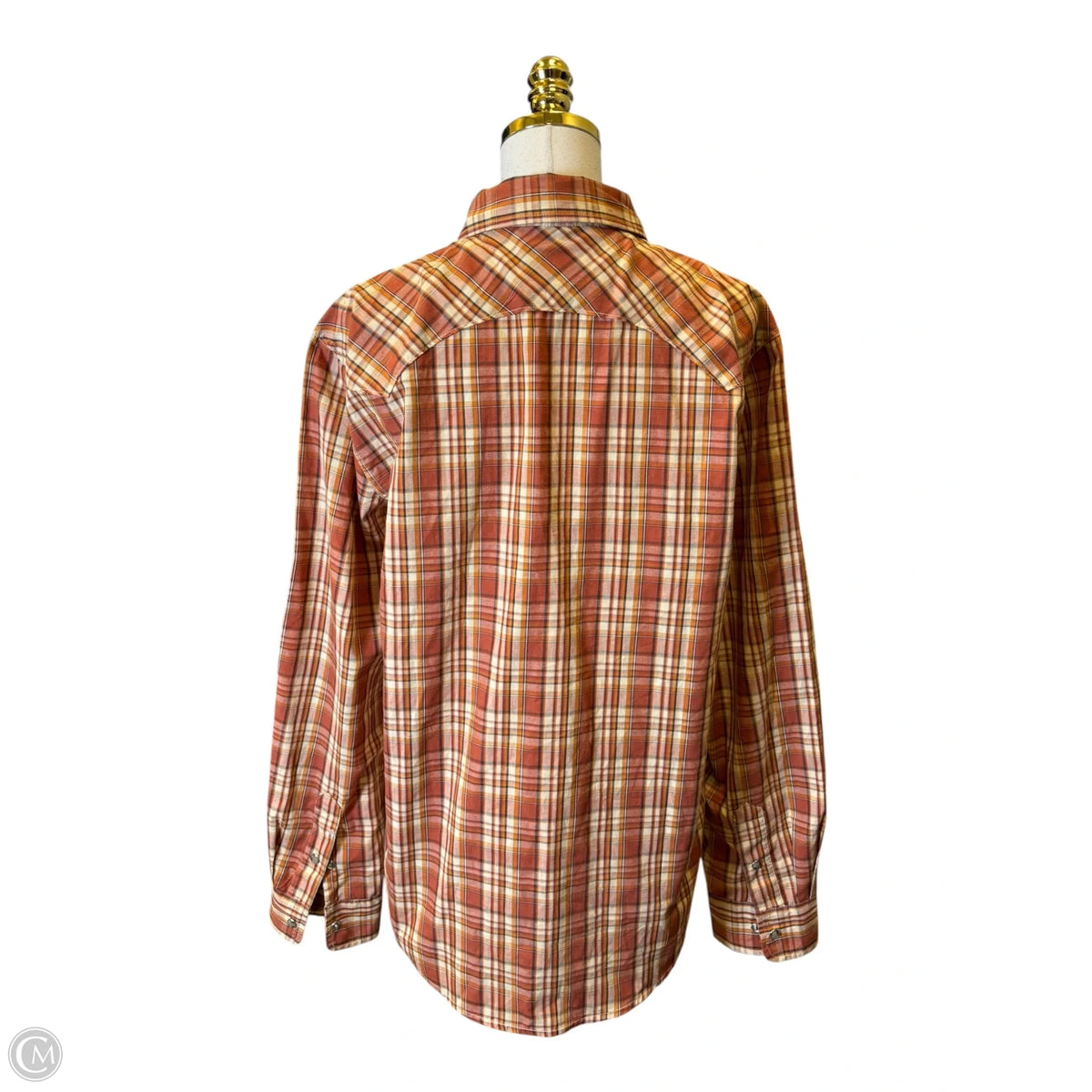 Top Long Sleeve By Levis In Plaid Pattern, Size: L