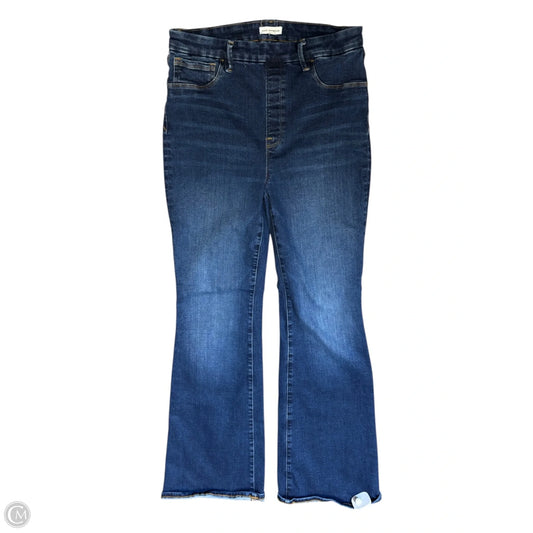 Jeans Boot Cut By Good American In Blue Denim, Size: 4