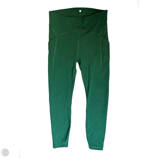 Athletic Leggings By Lululemon In Green, Size: 8