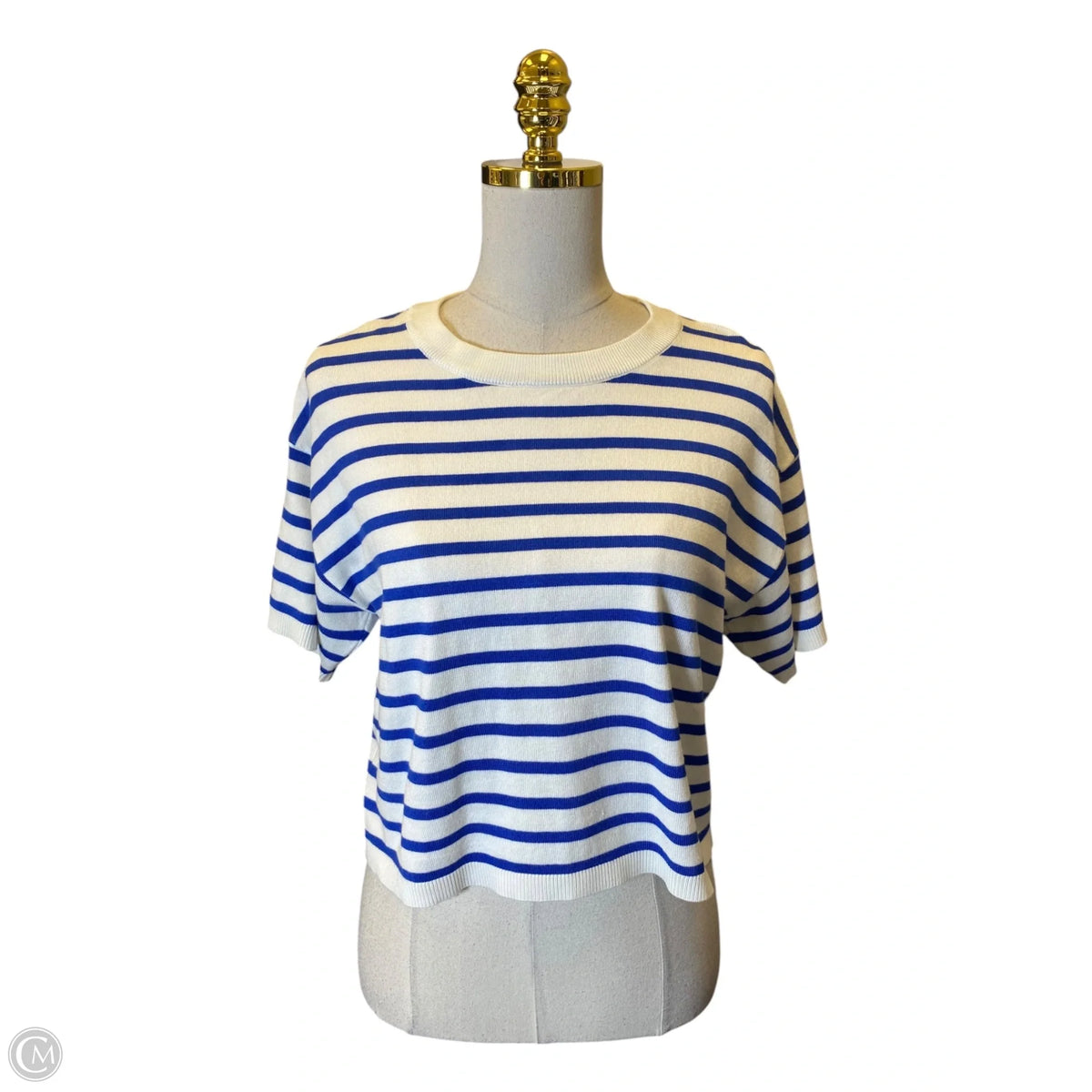Top Short Sleeve By Double Zero In Striped Pattern, Size: S
