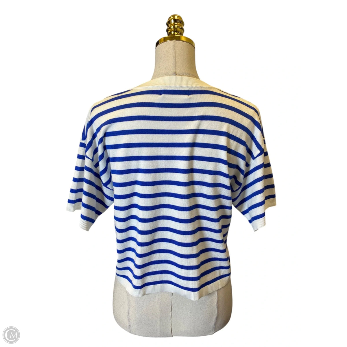 Top Short Sleeve By Double Zero In Striped Pattern, Size: S