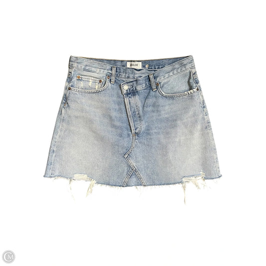 Skirt Designer By Agolde In Blue Denim, Size: 10