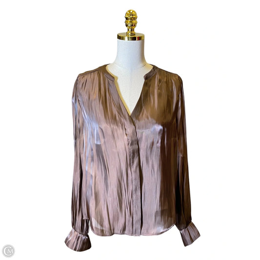 Top Long Sleeve By Melloday In Brown, Size: Xl