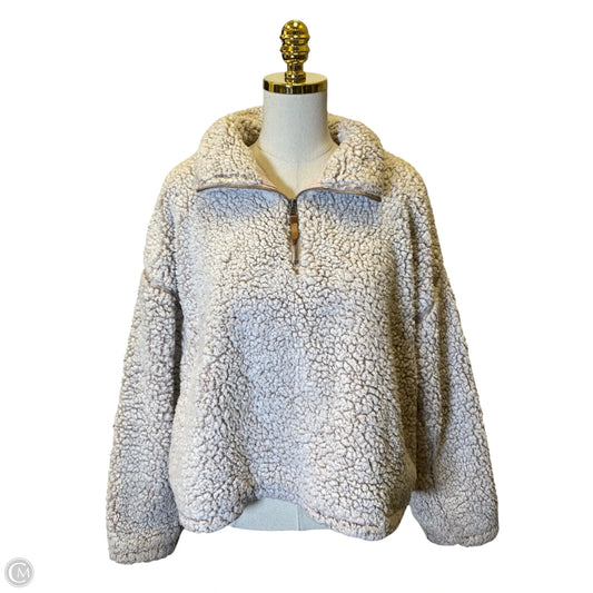 Jacket Fleece By Thread And Supply In Cream, Size: L
