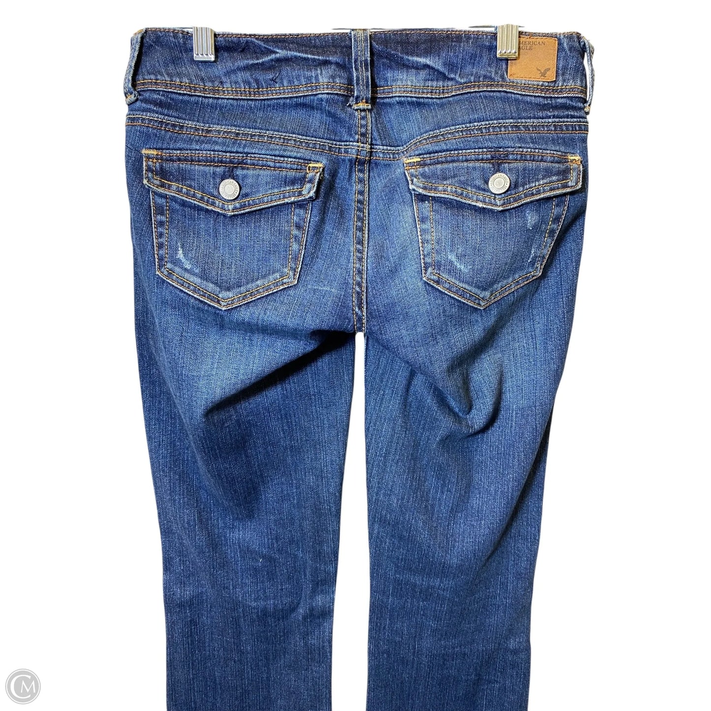 Jeans Flared By American Eagle In Blue Denim, Size: 4