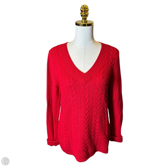 Sweater By Talbots In Red, Size: L