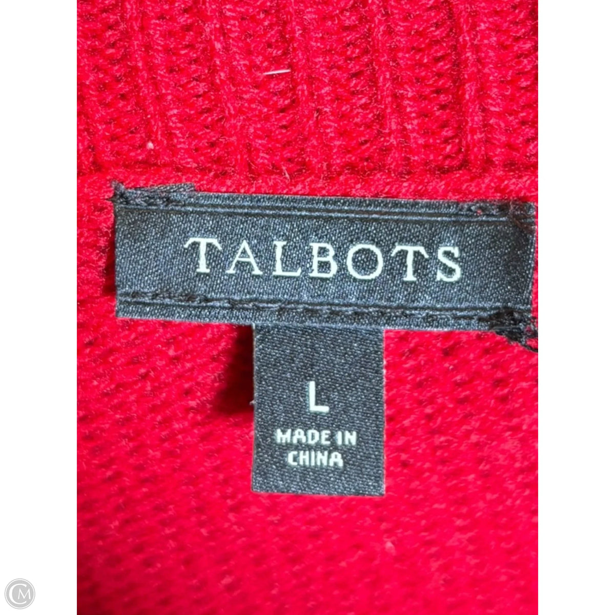 Sweater By Talbots In Red, Size: L
