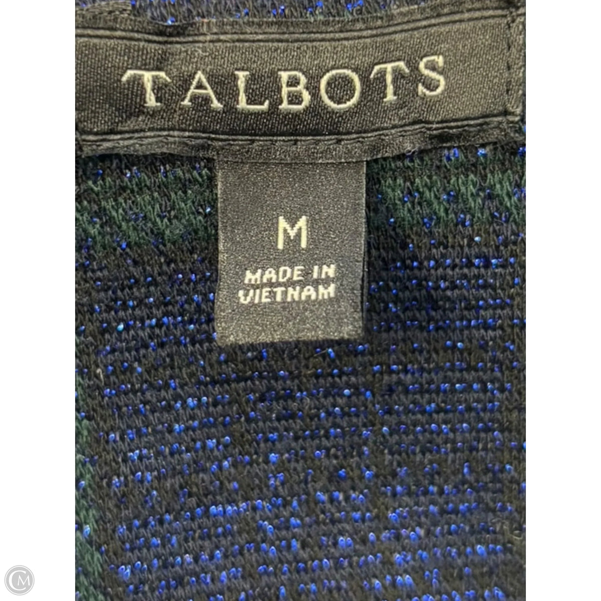 Top Long Sleeve By Talbots In Plaid Pattern, Size: M