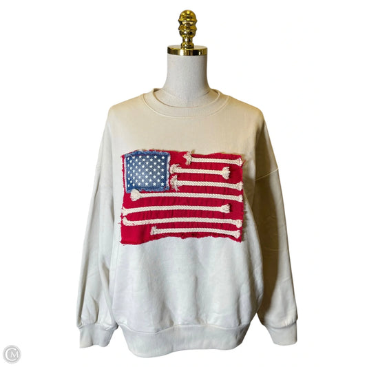 Sweatshirt Crewneck By Clothes Mentor In Multi-colored, Size: M