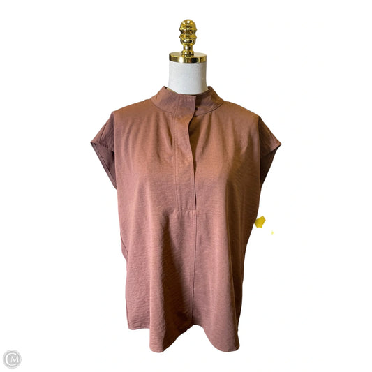 Top Sleeveless By Glam In Brown, Size: S