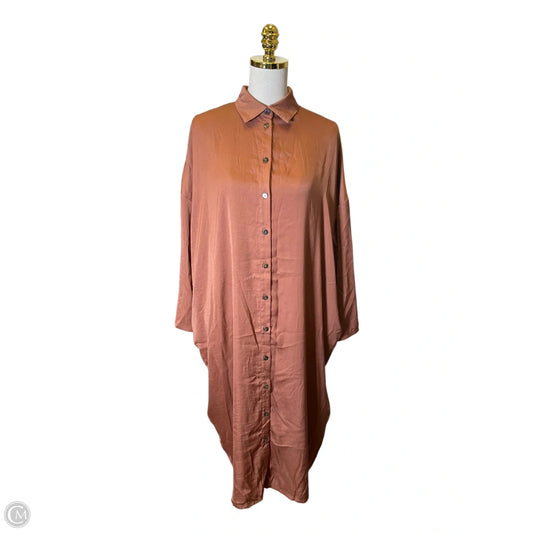 Dress Casual Midi By Clothes Mentor In Brown, Size: S