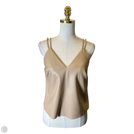 Top Sleeveless By Naked Zebra In Beige, Size: S