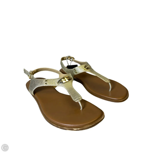 Sandals Designer By Michael Kors In Gold, Size: 9