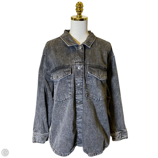 Jacket Denim By Sonoma In Grey, Size: Xxl