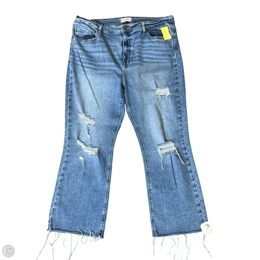Jeans Straight By Studio Blue In Blue Denim, Size: 16