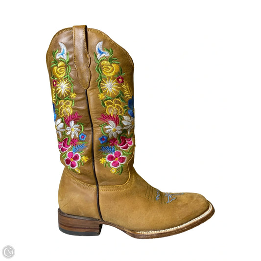 Boots Western By Clothes Mentor In Floral Print, Size: 10