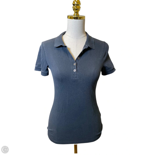 Top Short Sleeve Luxury Designer By Burberry In Navy, Size: Xs