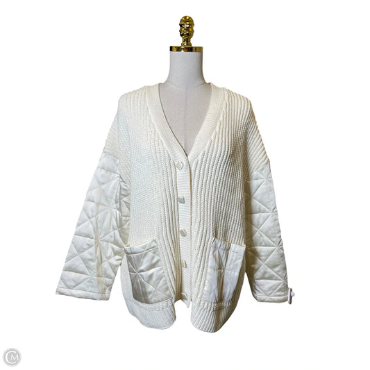 Sweater Cardigan By Wynne Layers In Cream, Size: M
