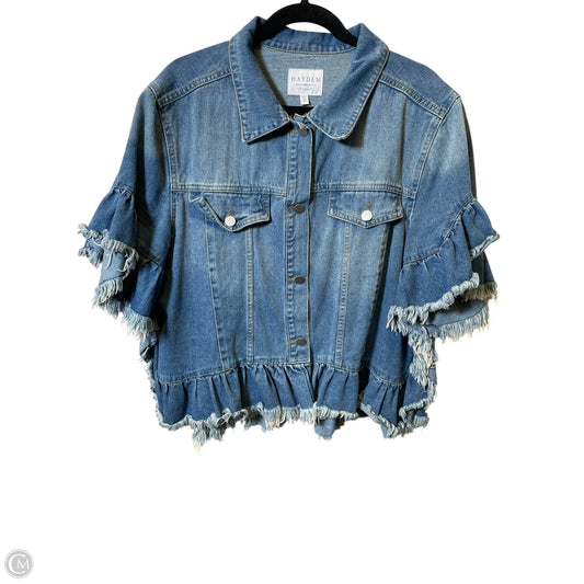 Jacket Denim By Clothes Mentor In Blue Denim, Size: M