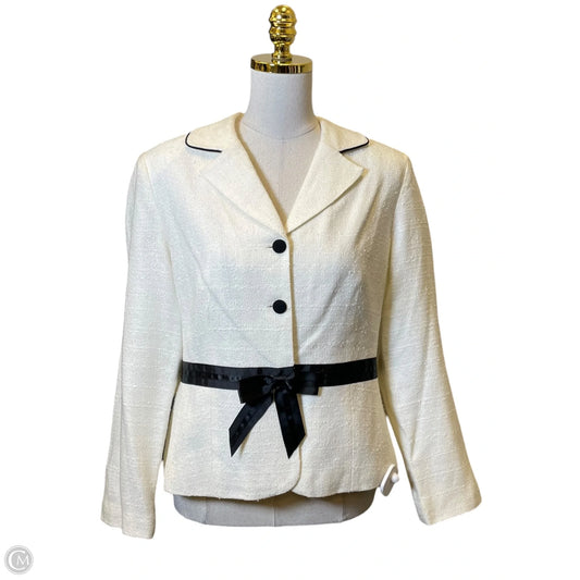 Blazer By Clothes Mentor In Black & White, Size: 12
