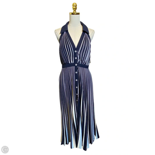 Dress Casual Maxi By Anthropologie In Blue & White, Size: M