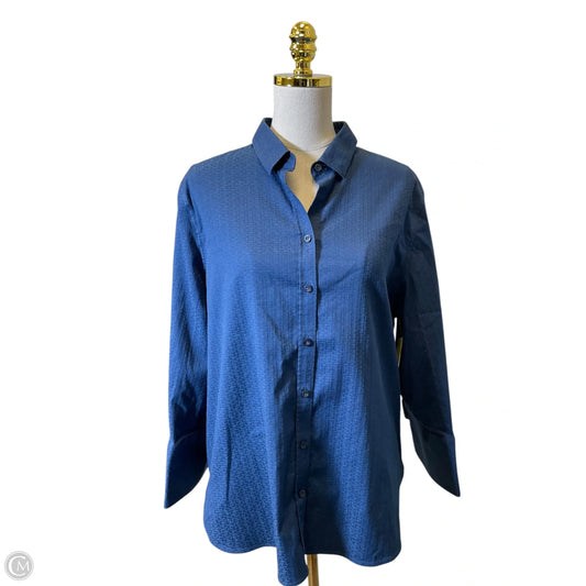 Top Long Sleeve By Chicos In Navy, Size: Xl