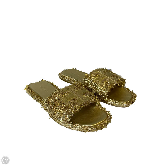 Sandals Designer By Tory Burch In Gold, Size: 9