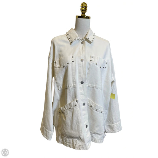 Jacket Denim By Universal Thread In White, Size: M