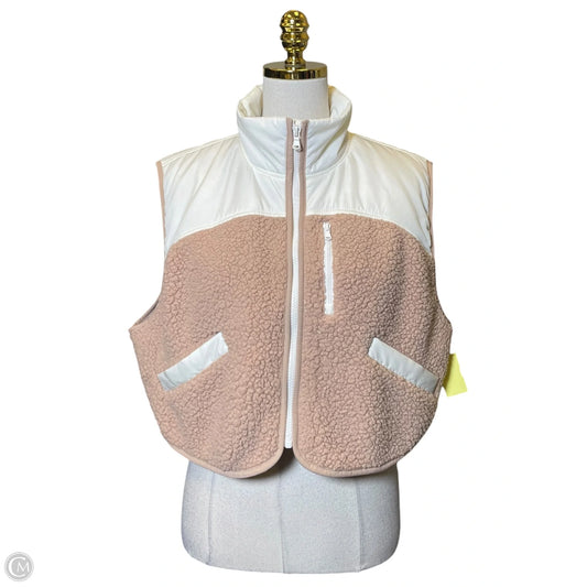 Vest Faux Fur & Sherpa By Old Navy In Cream & Tan, Size: L