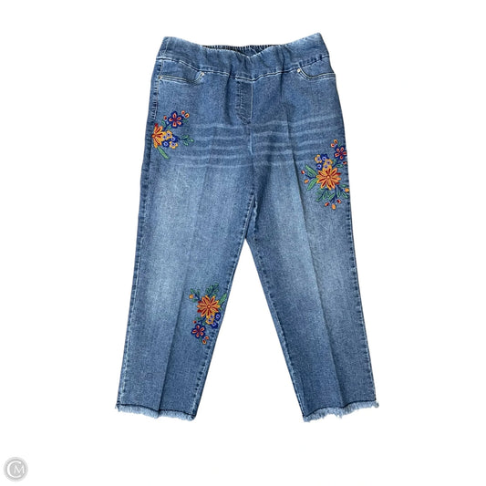 Jeans Straight By Alfred Dunner In Blue Denim, Size: 16