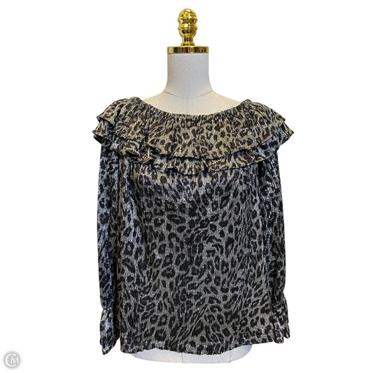Top Long Sleeve Designer By Michael Kors In Animal Print, Size: M