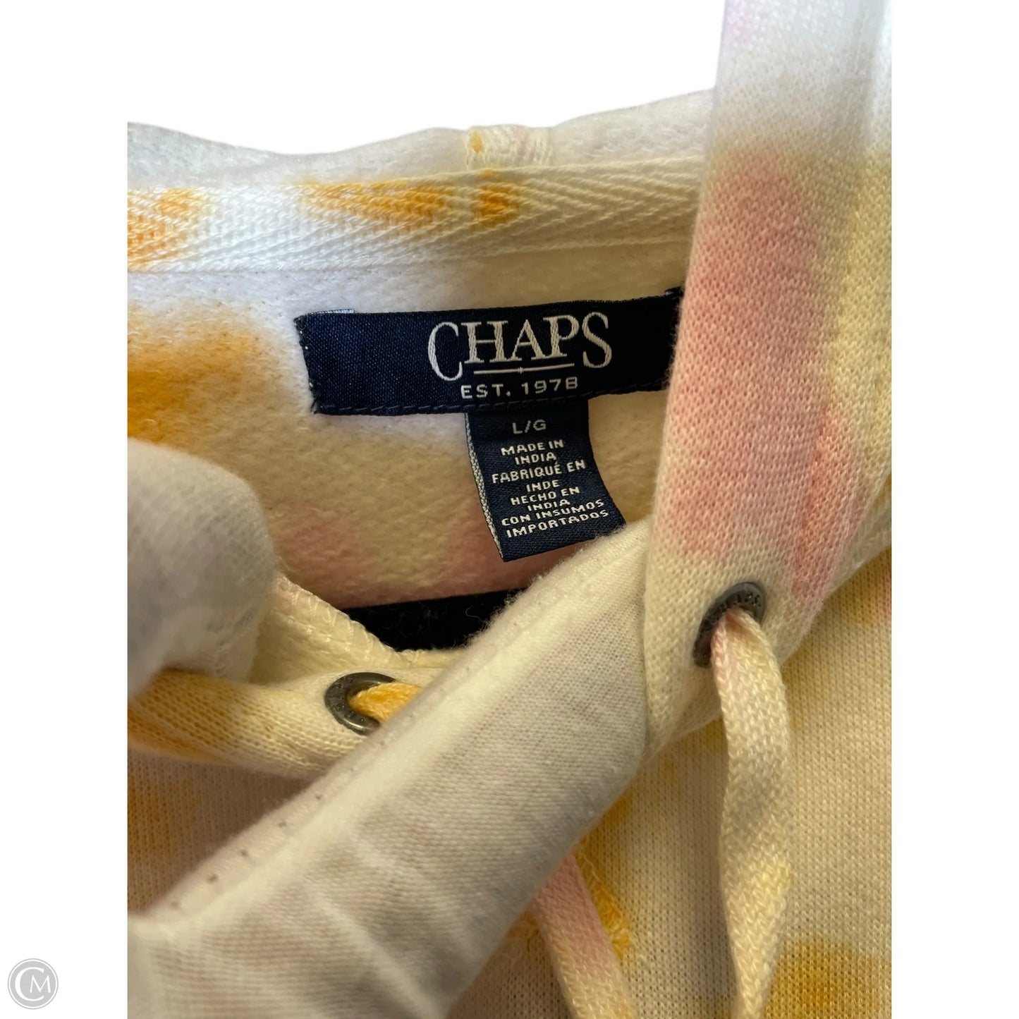Sweatshirt Hoodie By Chaps In Tie Dye Print, Size: L
