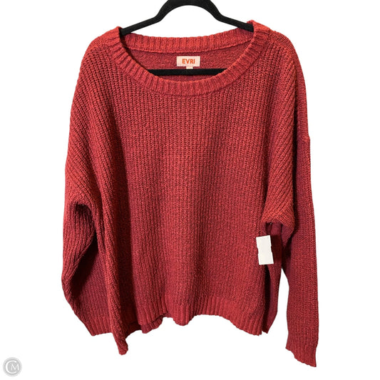 Sweater By Evri In Maroon, Size: 3x