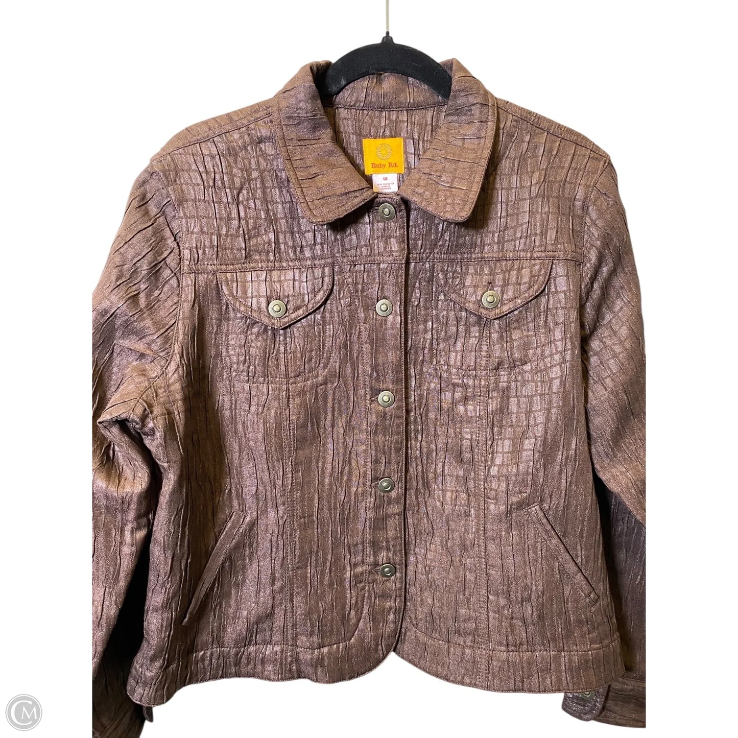 Jacket Other By Ruby Rd In Brown, Size: 14
