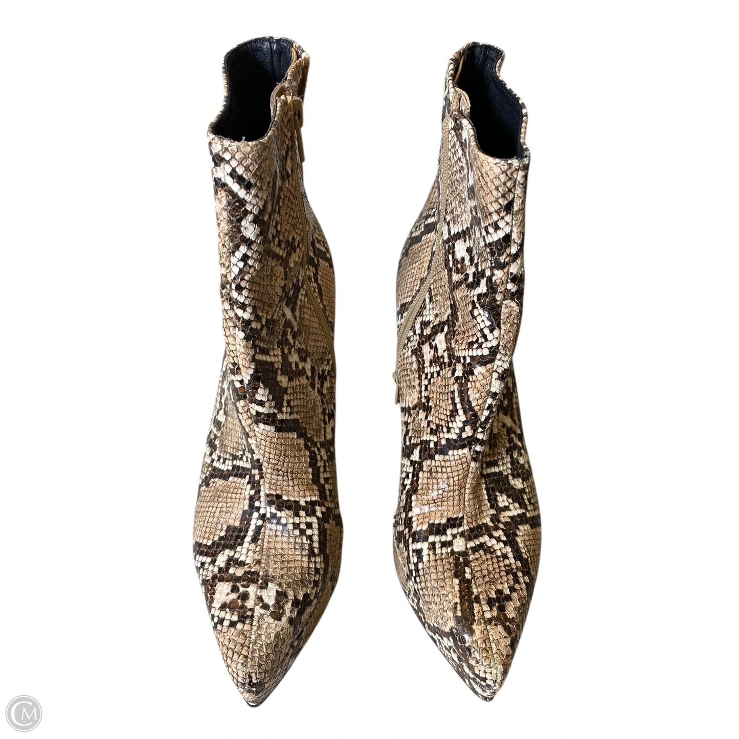 Boots Ankle Heels By Jeffrey Campbell In Snakeskin Print, Size: 8.5