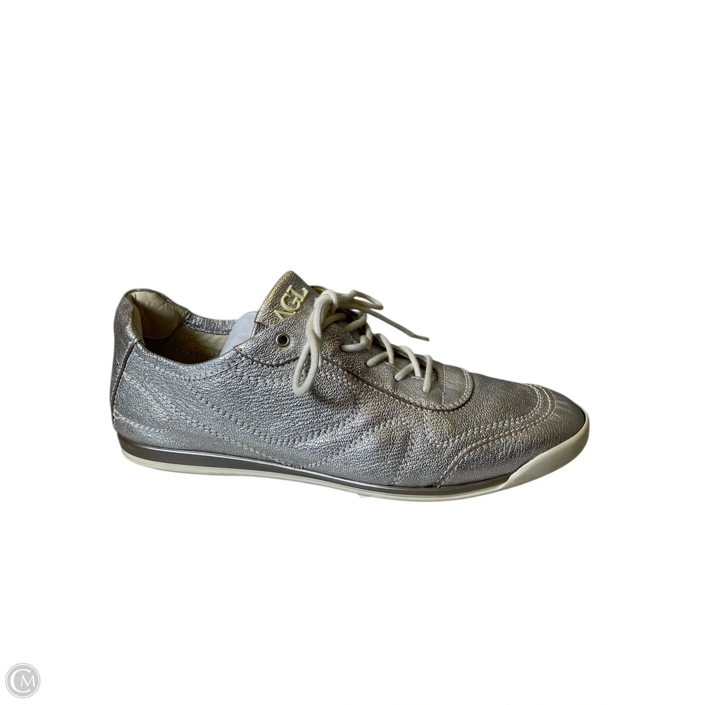 Shoes Sneakers By Agl In Silver, Size: 9.5