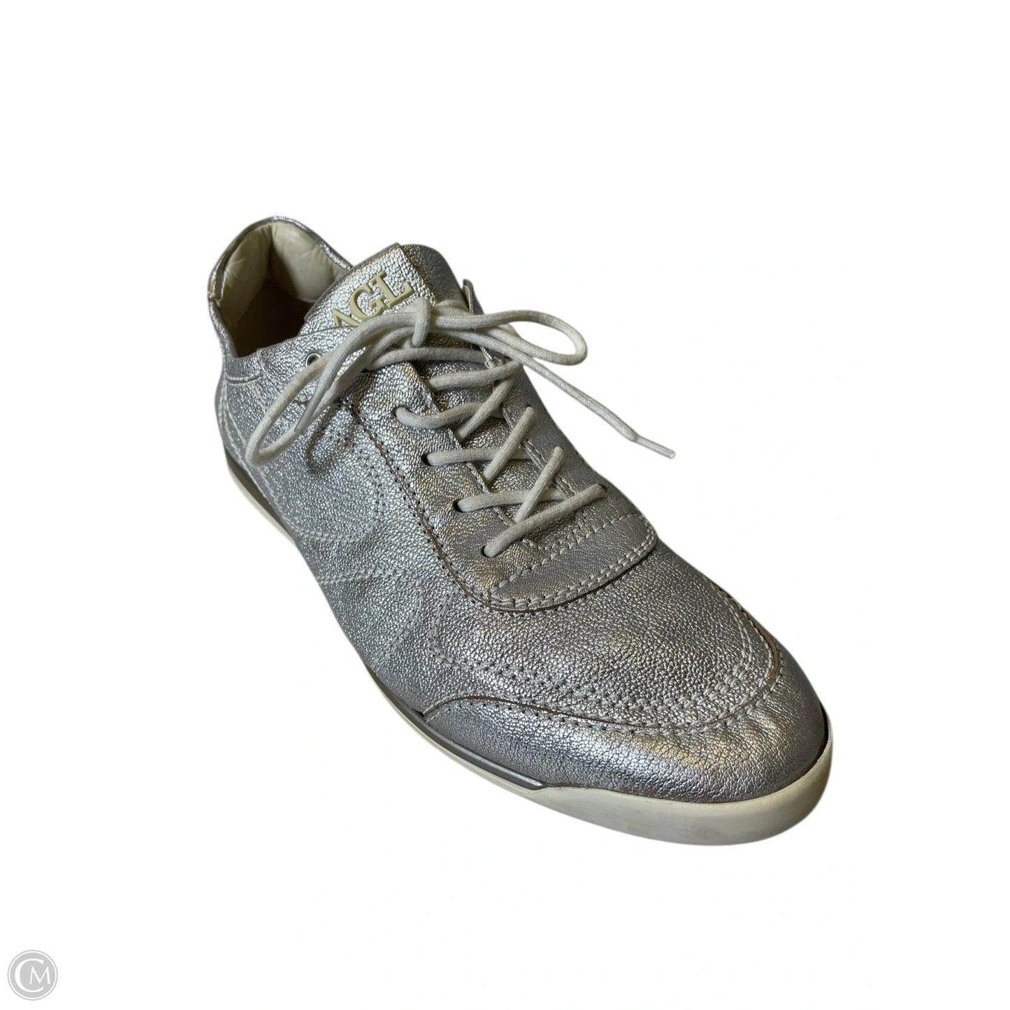 Shoes Sneakers By Agl In Silver, Size: 9.5