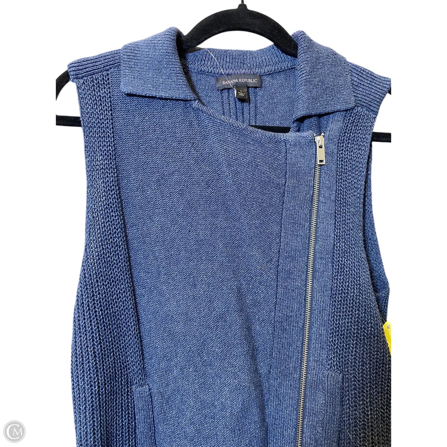 Vest Sweater By Banana Republic In Blue, Size: S