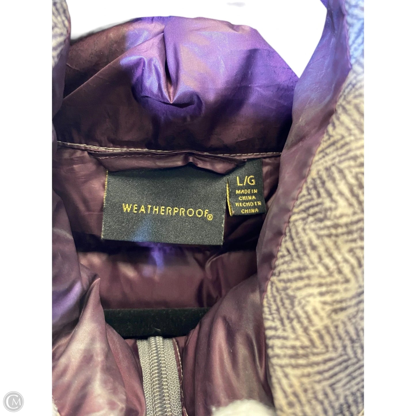 Vest Puffer & Quilted By Weatherproof In Multi-colored, Size: L