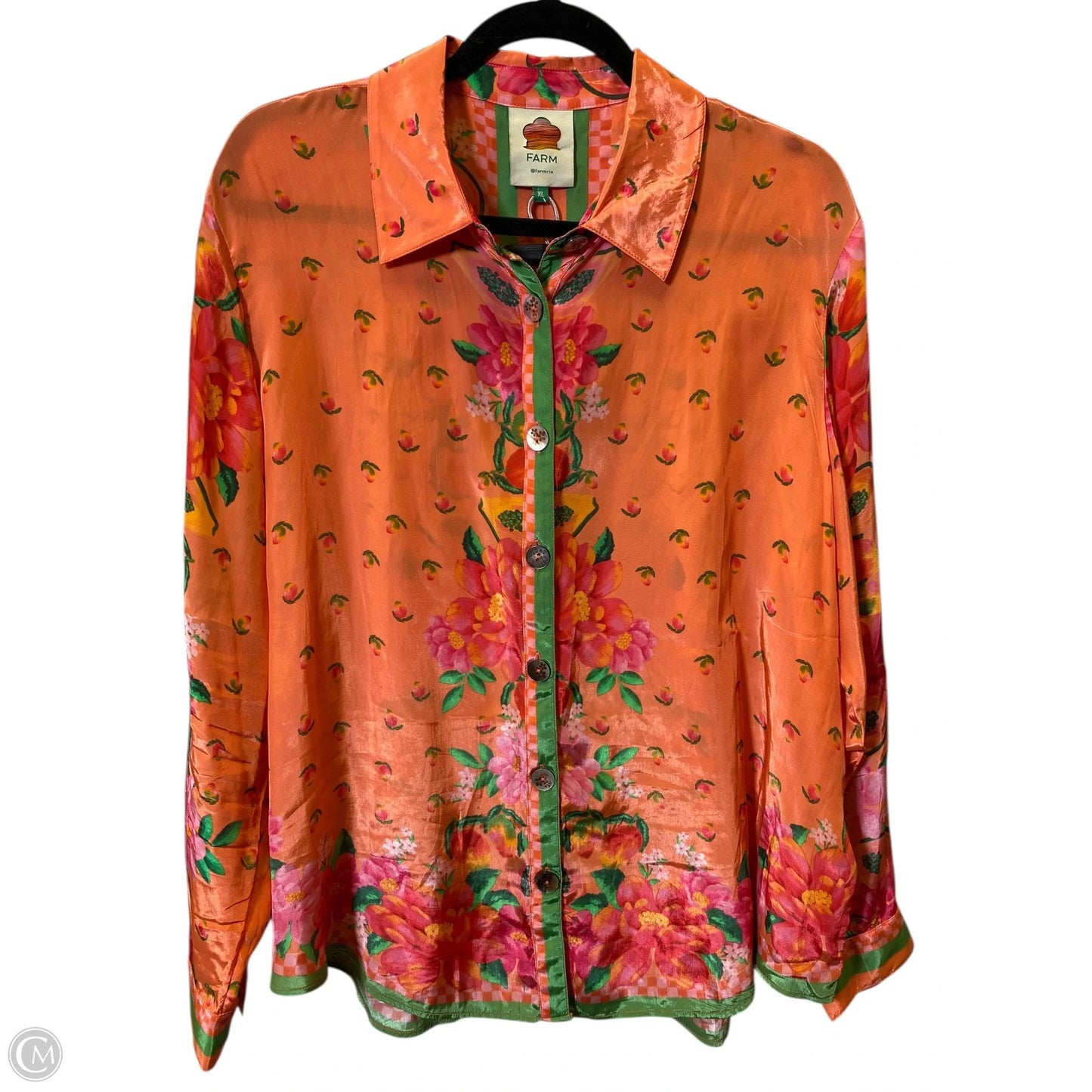 Top Long Sleeve By Farm Rio In Multi-colored, Size: Xl