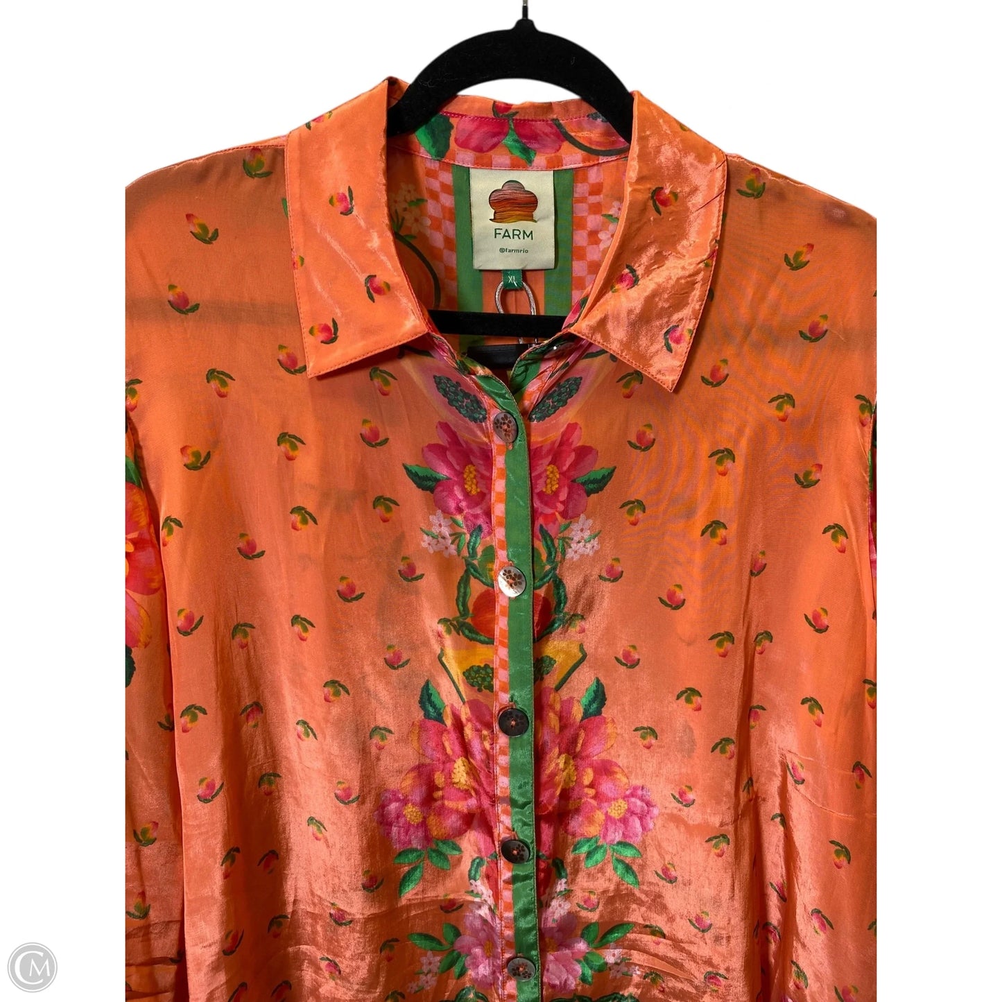 Top Long Sleeve By Farm Rio In Multi-colored, Size: Xl